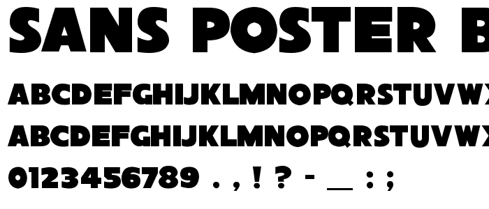 Sans Poster Bold JL font